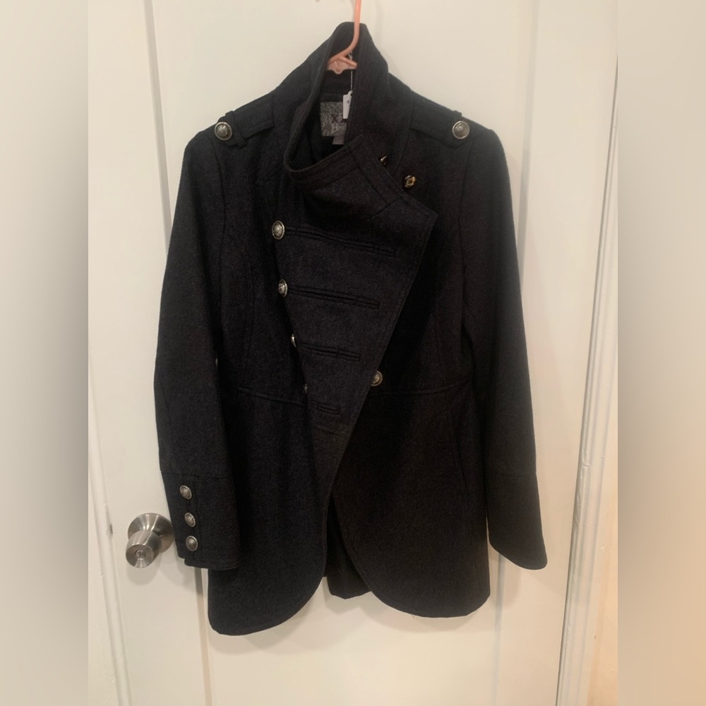 XXI/Forever 21 Black Coat with Silver Accents